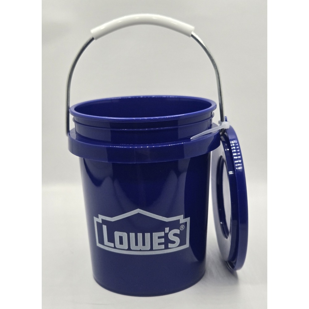 NEW Lowe's Blue 0.42 qt Mini Bucket with Lid